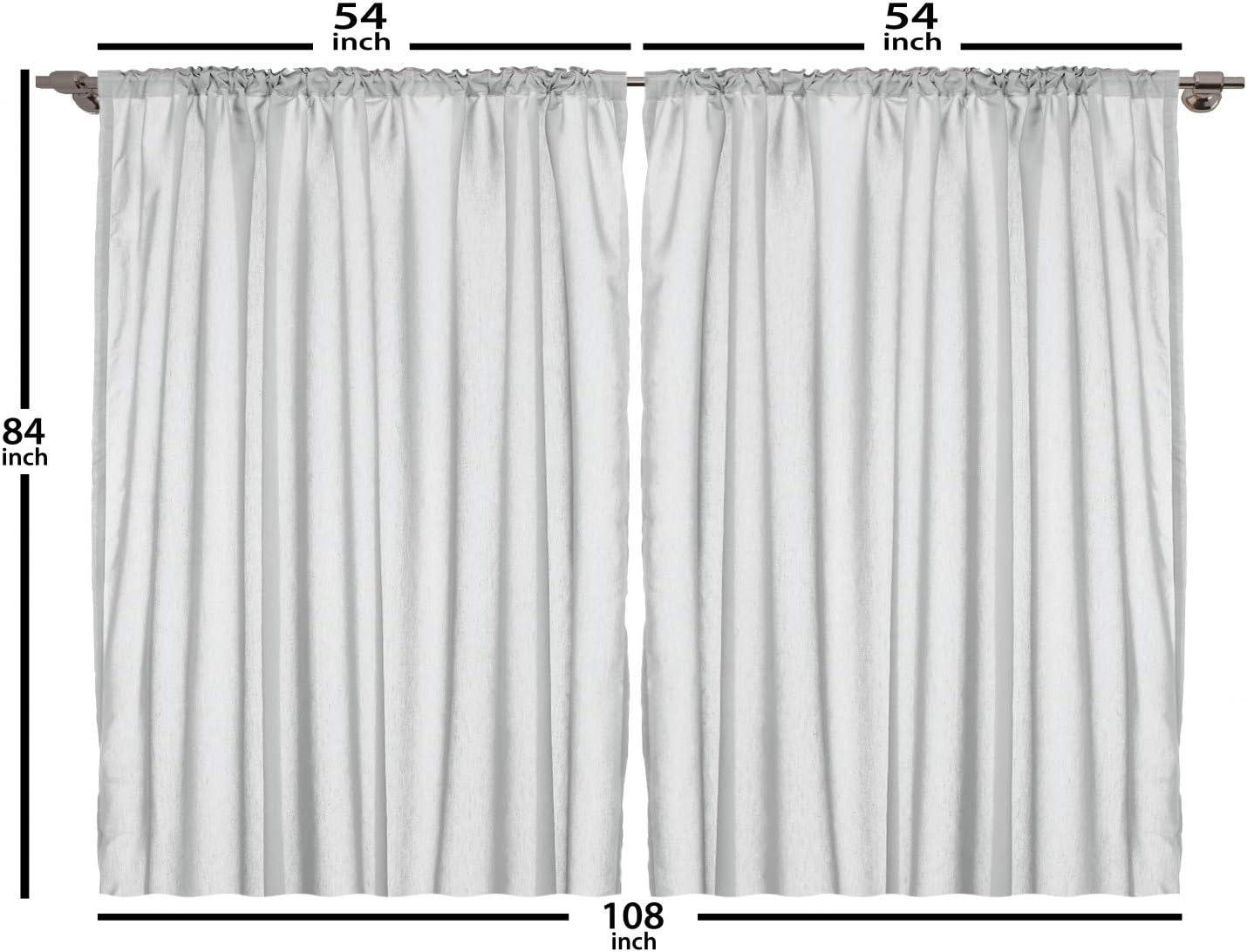imageAmbesonne Rustic Curtains Stone Wall of Dated Closed Barn Gothic Medieval European Urban City Town Scenery Living Room Bedroom Window Drapes 2 Panel Set 108 X 90 Grey BluePale Pink White