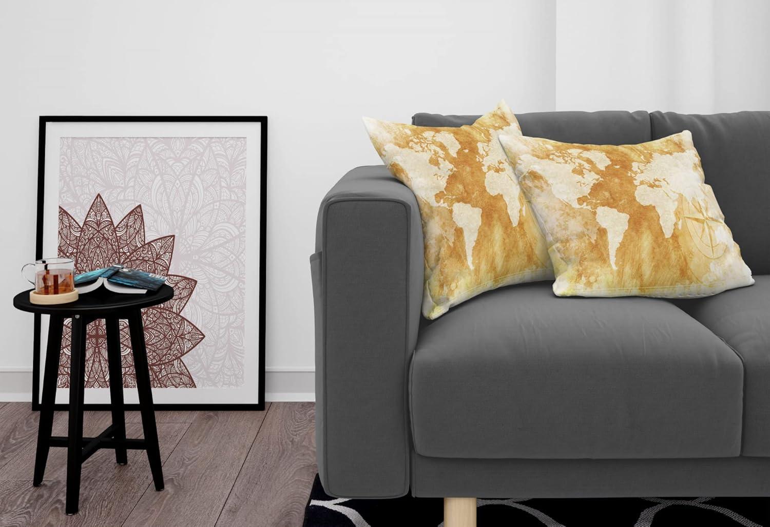 imageAmbesonne Western Decorative Throw Pillow Case Pack of 2 Traditional Rodeo Cowboy Hat and Cowgirl Boots Retro Grunge Background Art Photo Couch Bedroom Living Room Cushion Cover 20 Brown BlackCream Tan