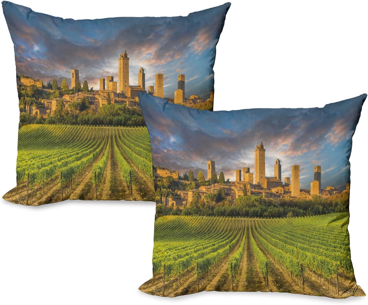 imageAmbesonne Western Decorative Throw Pillow Case Pack of 2 Traditional Rodeo Cowboy Hat and Cowgirl Boots Retro Grunge Background Art Photo Couch Bedroom Living Room Cushion Cover 20 Brown BlackApricot Green
