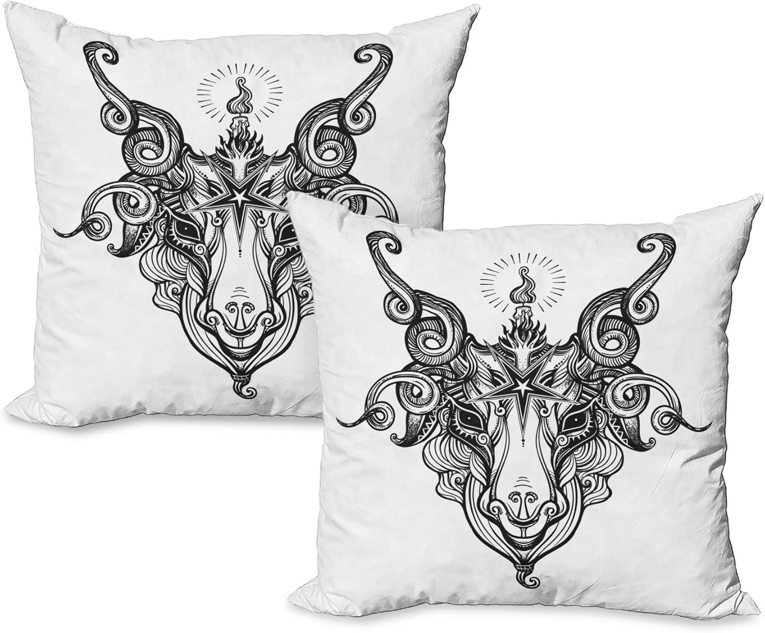 imageAmbesonne Western Decorative Throw Pillow Case Pack of 2 Traditional Rodeo Cowboy Hat and Cowgirl Boots Retro Grunge Background Art Photo Couch Bedroom Living Room Cushion Cover 20 Brown BlackCharcoal Grey