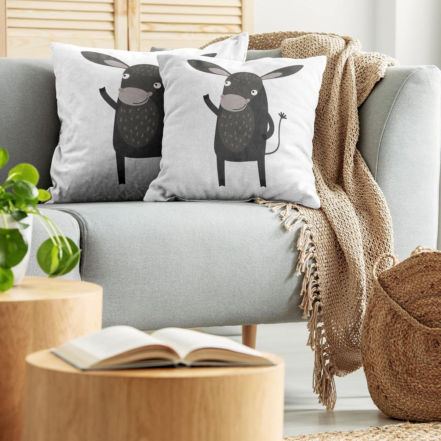 imageAmbesonne Western Decorative Throw Pillow Case Pack of 2 Traditional Rodeo Cowboy Hat and Cowgirl Boots Retro Grunge Background Art Photo Couch Bedroom Living Room Cushion Cover 20 Brown BlackGrey