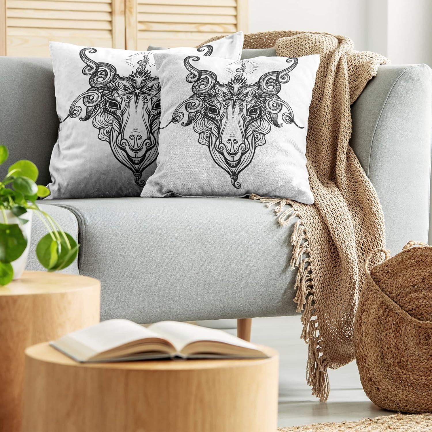 imageAmbesonne Western Decorative Throw Pillow Case Pack of 2 Traditional Rodeo Cowboy Hat and Cowgirl Boots Retro Grunge Background Art Photo Couch Bedroom Living Room Cushion Cover 20 Brown BlackCharcoal Grey