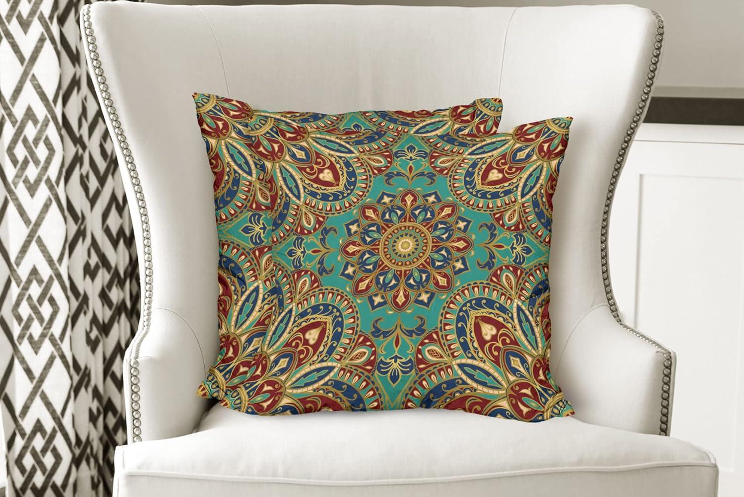 imageAmbesonne Western Decorative Throw Pillow Case Pack of 2 Traditional Rodeo Cowboy Hat and Cowgirl Boots Retro Grunge Background Art Photo Couch Bedroom Living Room Cushion Cover 20 Brown BlackTeal Indigo