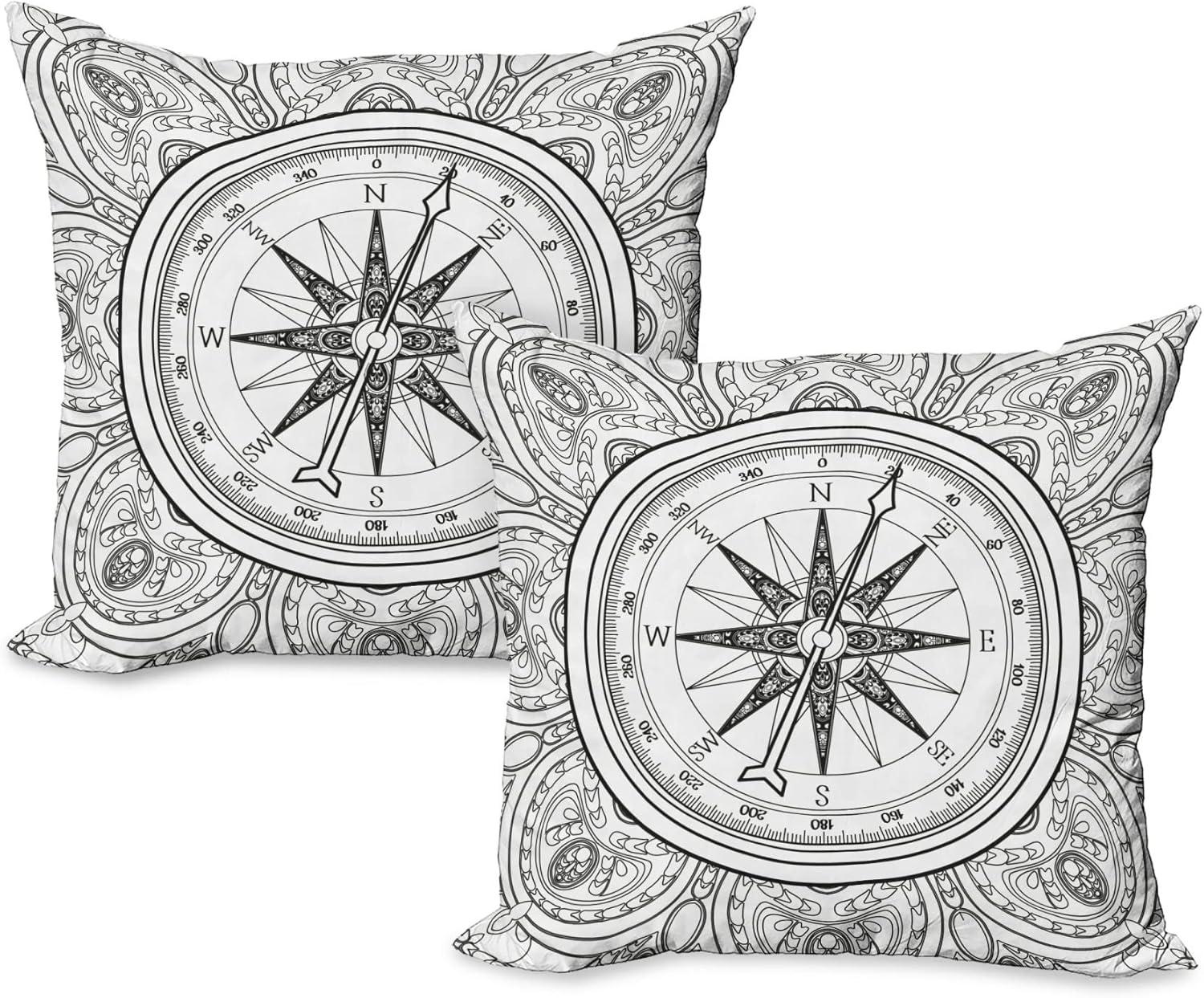 imageAmbesonne Western Decorative Throw Pillow Case Pack of 2 Traditional Rodeo Cowboy Hat and Cowgirl Boots Retro Grunge Background Art Photo Couch Bedroom Living Room Cushion Cover 20 Brown BlackWhite Black