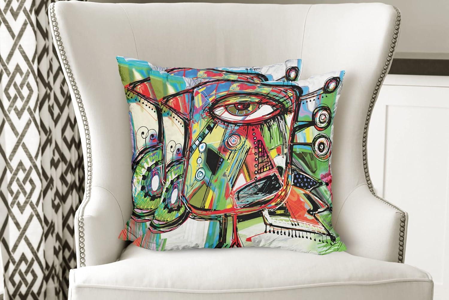 imageAmbesonne Western Decorative Throw Pillow Case Pack of 2 Traditional Rodeo Cowboy Hat and Cowgirl Boots Retro Grunge Background Art Photo Couch Bedroom Living Room Cushion Cover 20 Brown BlackGreen Coral