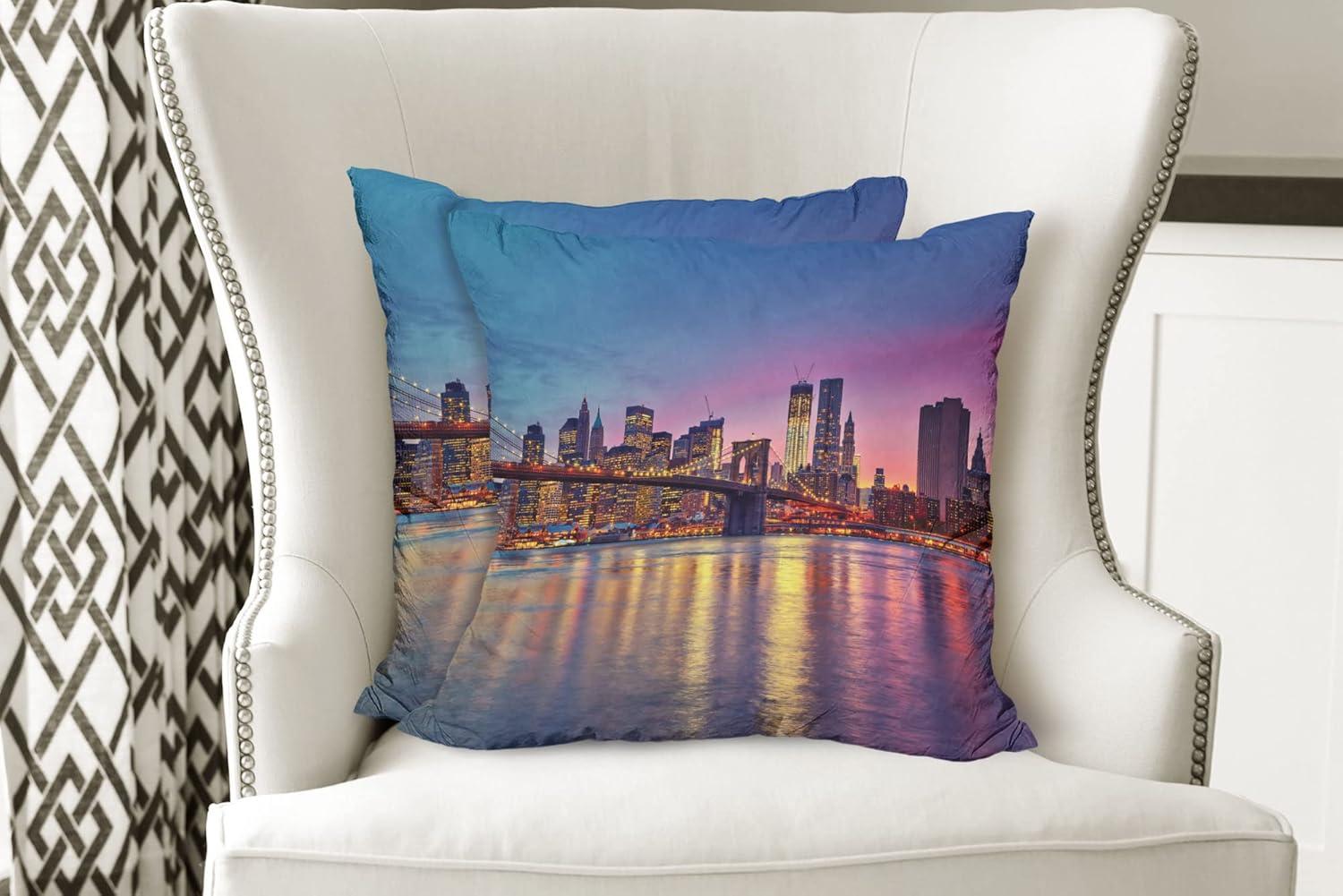 imageAmbesonne Western Decorative Throw Pillow Case Pack of 2 Traditional Rodeo Cowboy Hat and Cowgirl Boots Retro Grunge Background Art Photo Couch Bedroom Living Room Cushion Cover 20 Brown BlackBlue Purple