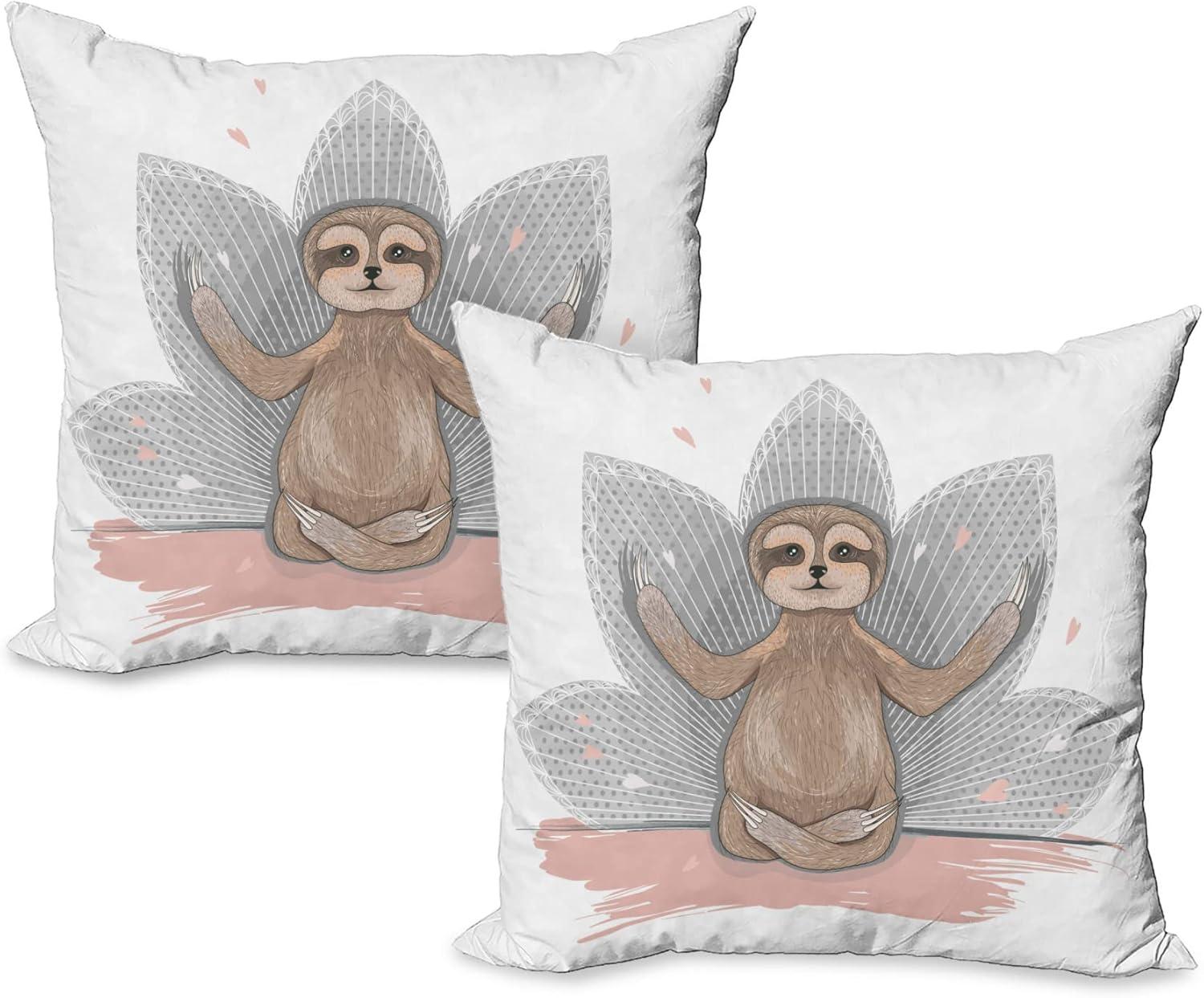 imageAmbesonne Western Decorative Throw Pillow Case Pack of 2 Traditional Rodeo Cowboy Hat and Cowgirl Boots Retro Grunge Background Art Photo Couch Bedroom Living Room Cushion Cover 20 Brown BlackBrown Pink