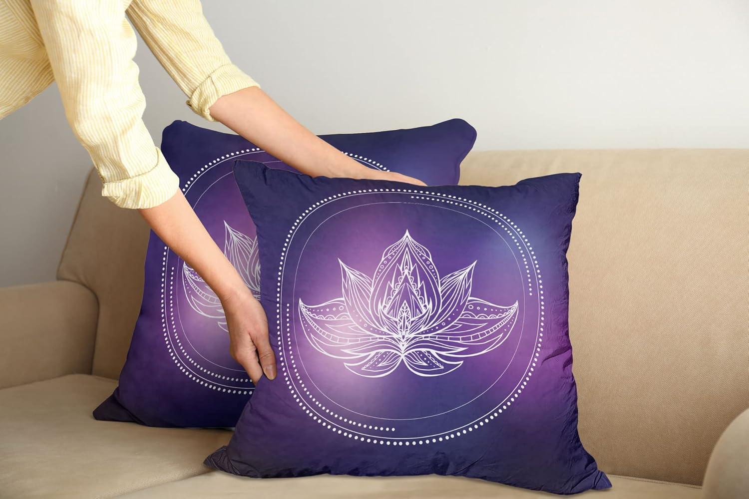 imageAmbesonne Western Decorative Throw Pillow Case Pack of 2 Traditional Rodeo Cowboy Hat and Cowgirl Boots Retro Grunge Background Art Photo Couch Bedroom Living Room Cushion Cover 20 Brown BlackPurple
