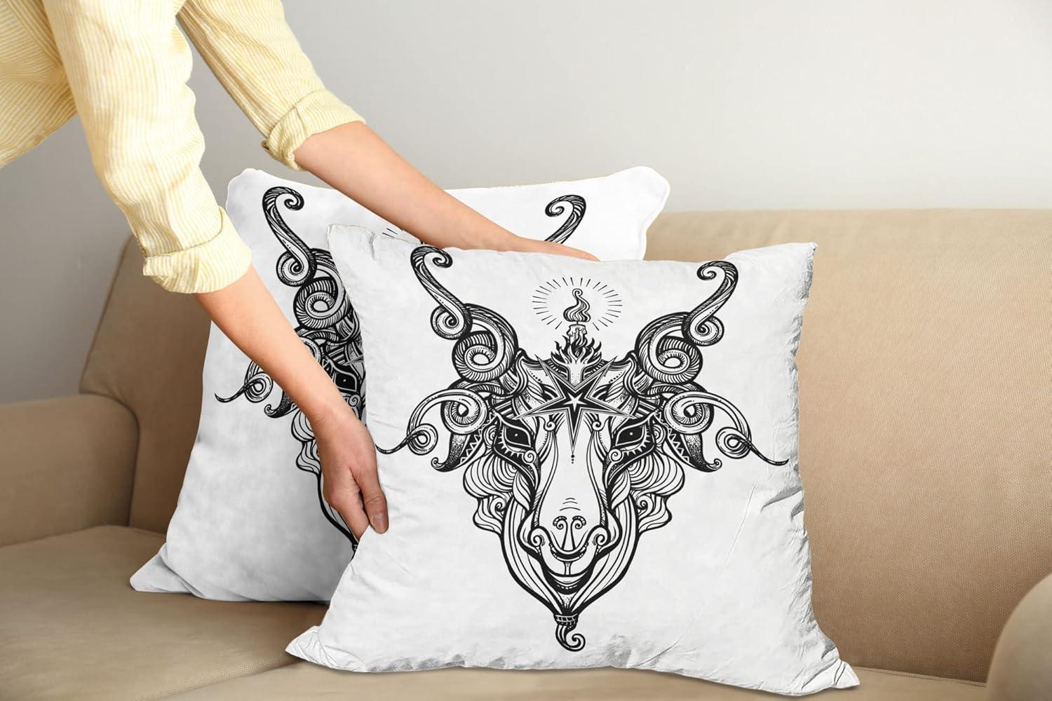 imageAmbesonne Western Decorative Throw Pillow Case Pack of 2 Traditional Rodeo Cowboy Hat and Cowgirl Boots Retro Grunge Background Art Photo Couch Bedroom Living Room Cushion Cover 20 Brown BlackCharcoal Grey