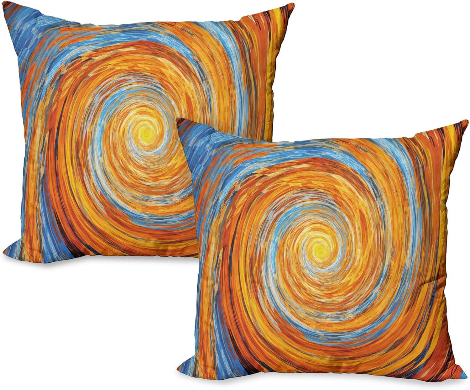 imageAmbesonne Western Decorative Throw Pillow Case Pack of 2 Traditional Rodeo Cowboy Hat and Cowgirl Boots Retro Grunge Background Art Photo Couch Bedroom Living Room Cushion Cover 20 Brown BlackBlue Orange