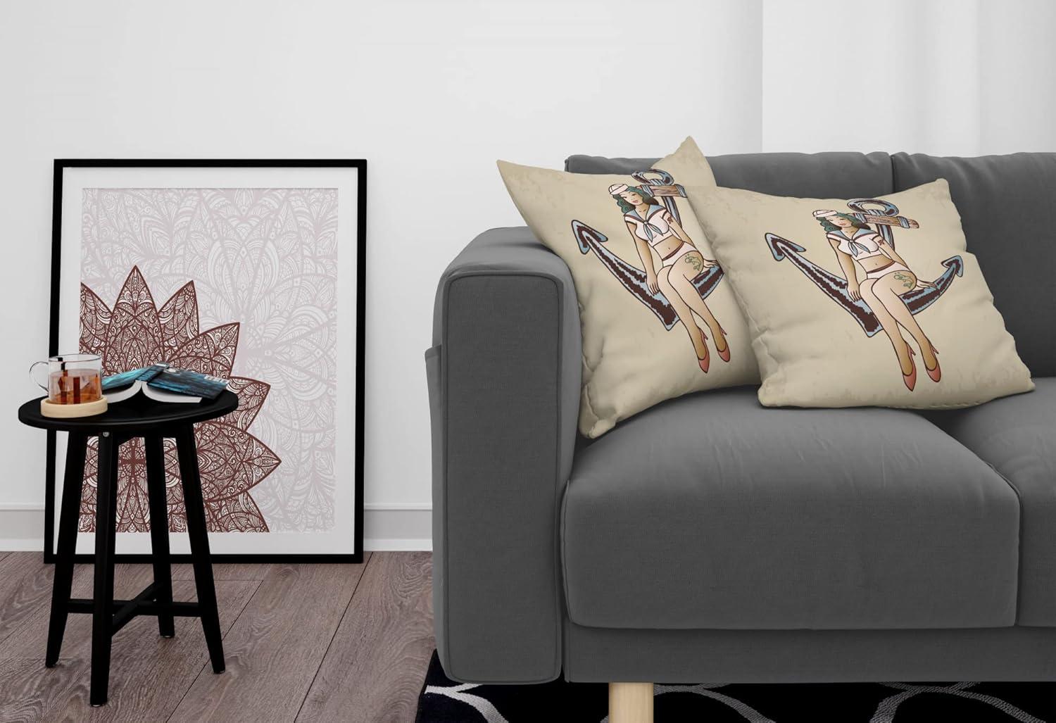 imageAmbesonne Western Decorative Throw Pillow Case Pack of 2 Traditional Rodeo Cowboy Hat and Cowgirl Boots Retro Grunge Background Art Photo Couch Bedroom Living Room Cushion Cover 20 Brown BlackMulticolor