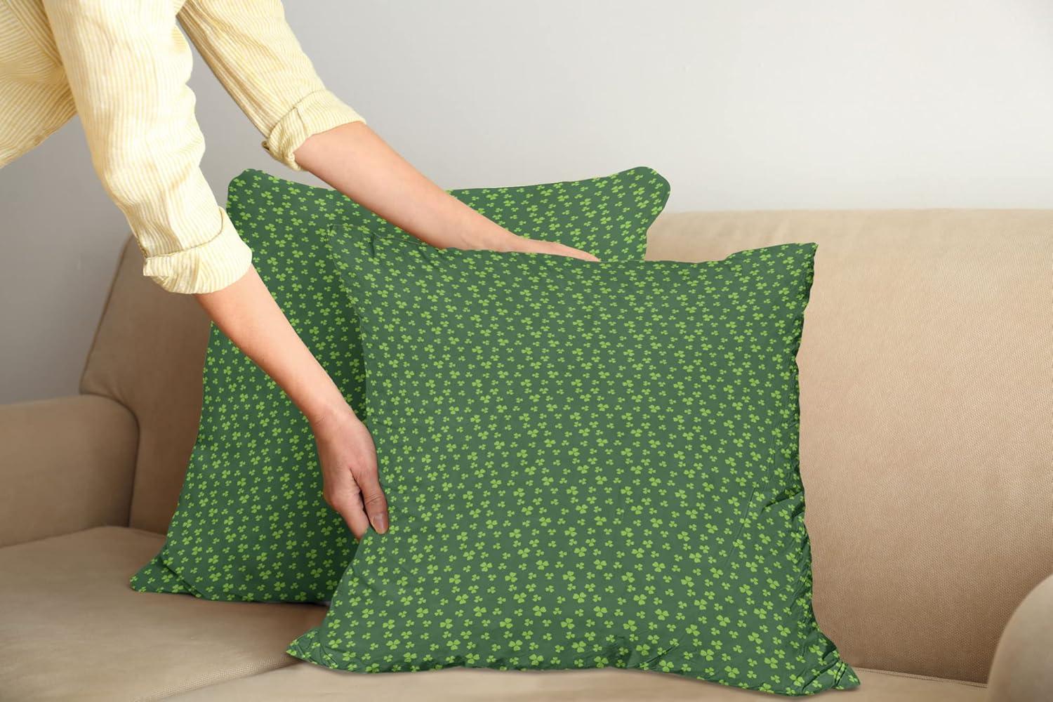 imageAmbesonne Western Decorative Throw Pillow Case Pack of 2 Traditional Rodeo Cowboy Hat and Cowgirl Boots Retro Grunge Background Art Photo Couch Bedroom Living Room Cushion Cover 20 Brown BlackFern Green