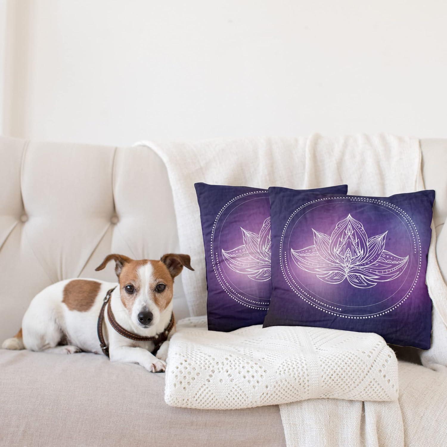 imageAmbesonne Western Decorative Throw Pillow Case Pack of 2 Traditional Rodeo Cowboy Hat and Cowgirl Boots Retro Grunge Background Art Photo Couch Bedroom Living Room Cushion Cover 20 Brown BlackPurple