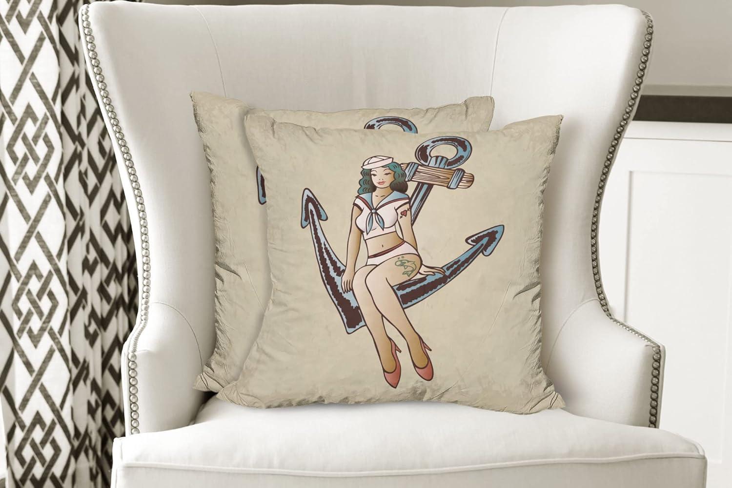 imageAmbesonne Western Decorative Throw Pillow Case Pack of 2 Traditional Rodeo Cowboy Hat and Cowgirl Boots Retro Grunge Background Art Photo Couch Bedroom Living Room Cushion Cover 20 Brown BlackMulticolor