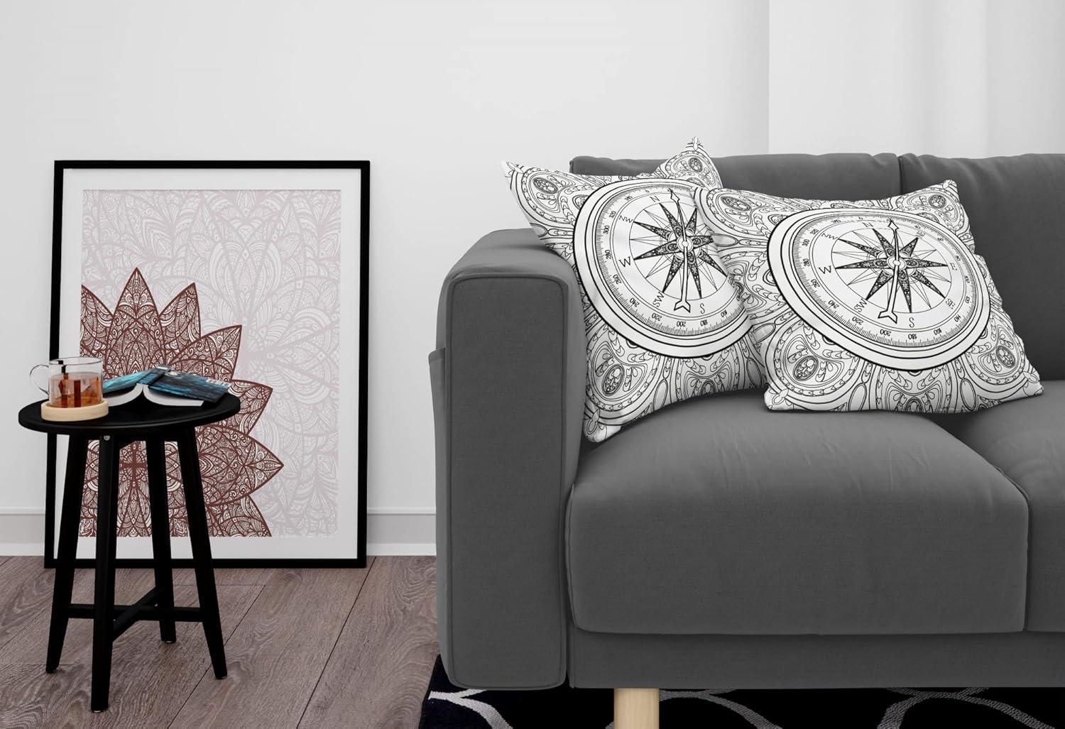 imageAmbesonne Western Decorative Throw Pillow Case Pack of 2 Traditional Rodeo Cowboy Hat and Cowgirl Boots Retro Grunge Background Art Photo Couch Bedroom Living Room Cushion Cover 20 Brown BlackWhite Black