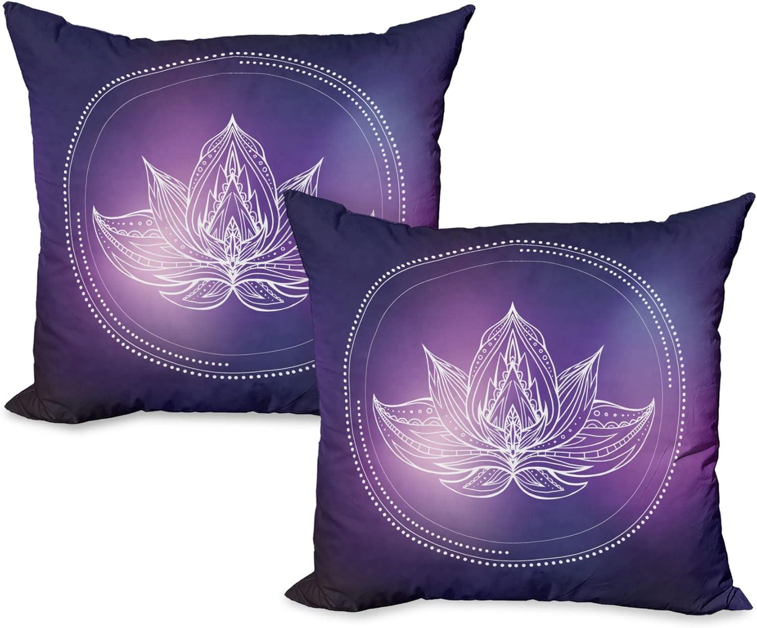 imageAmbesonne Western Decorative Throw Pillow Case Pack of 2 Traditional Rodeo Cowboy Hat and Cowgirl Boots Retro Grunge Background Art Photo Couch Bedroom Living Room Cushion Cover 20 Brown BlackPurple