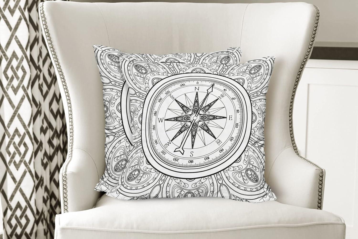 imageAmbesonne Western Decorative Throw Pillow Case Pack of 2 Traditional Rodeo Cowboy Hat and Cowgirl Boots Retro Grunge Background Art Photo Couch Bedroom Living Room Cushion Cover 20 Brown BlackWhite Black