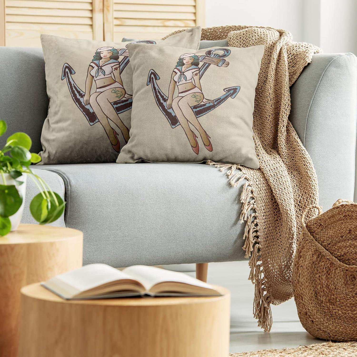 imageAmbesonne Western Decorative Throw Pillow Case Pack of 2 Traditional Rodeo Cowboy Hat and Cowgirl Boots Retro Grunge Background Art Photo Couch Bedroom Living Room Cushion Cover 20 Brown BlackMulticolor