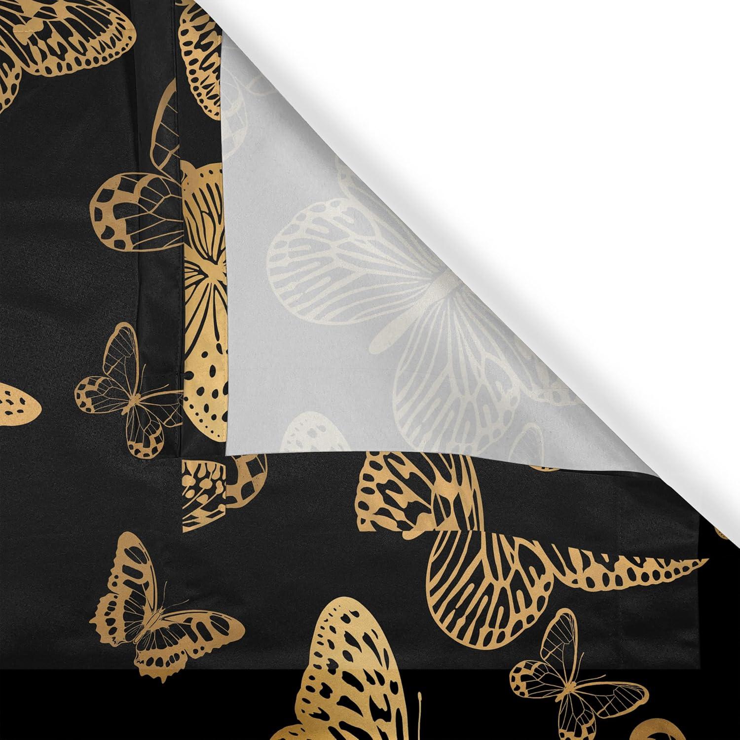 imageAmbesonne Wingy Art Grommet Curtain Melancholic Pattern of Autumnal Colors Butterfly Silhouettes Print Decorative 2Panel Window Drapes for Bedroom Living Room 50 x 72 Charcoal Grey Dark Yellow