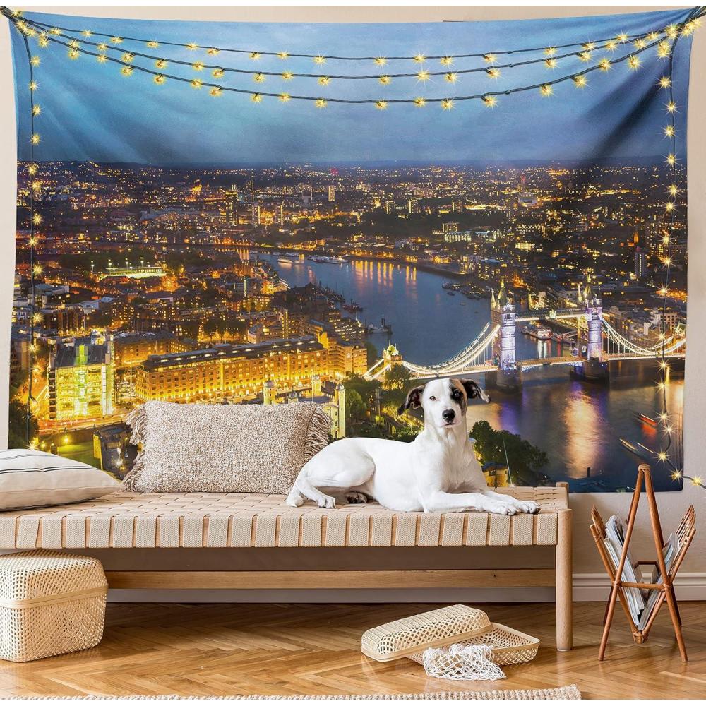 imageAmbesonne Antique Tapestry Old World Map Texture Nostalgic Plan Atlas Trace of Life Wide Wall Hanging for Bedroom Living Room Dorm 60 X 40 Khaki BeigeYellow Bluegrey