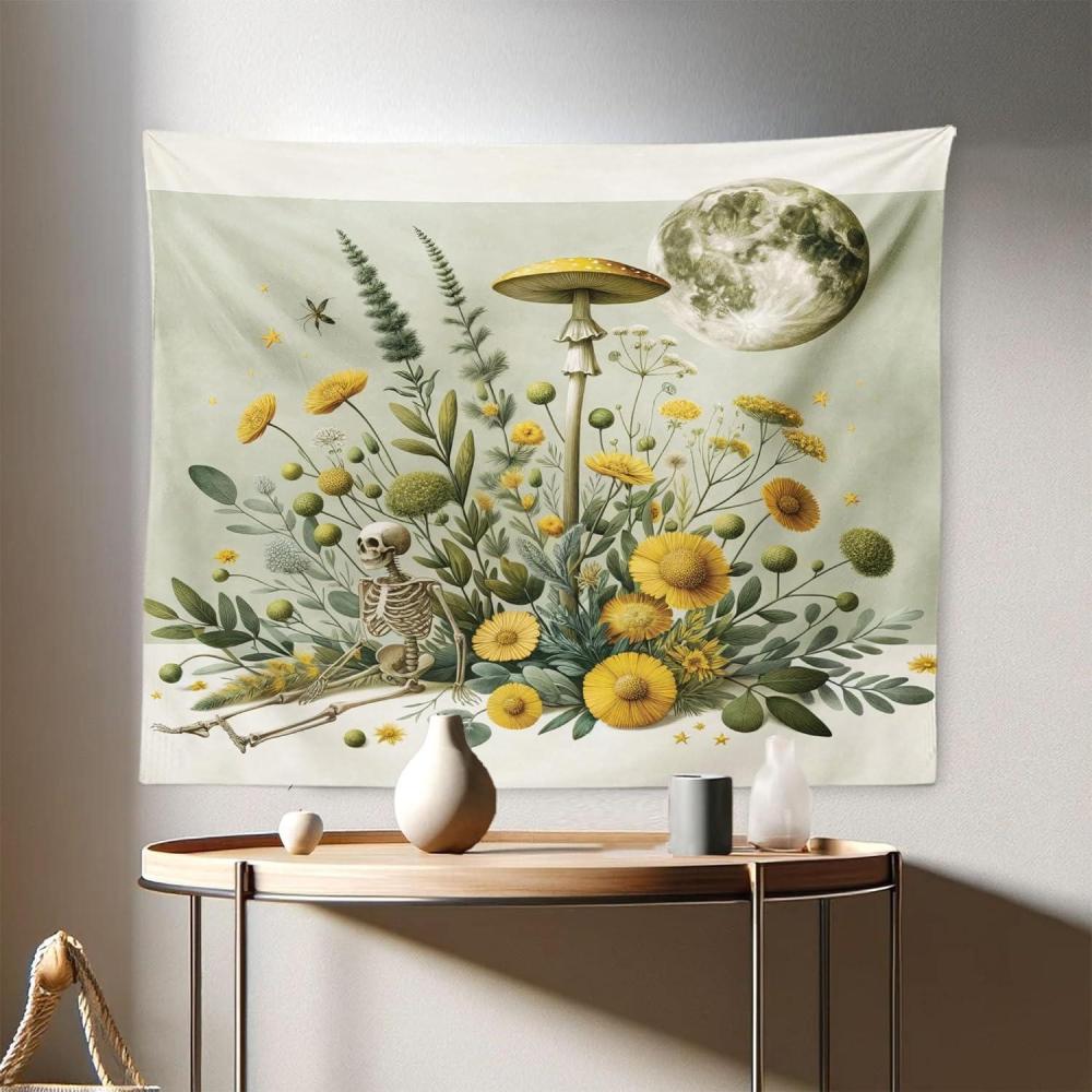 imageAmbesonne Antique Tapestry Old World Map Texture Nostalgic Plan Atlas Trace of Life Wide Wall Hanging for Bedroom Living Room Dorm 60 X 40 Khaki BeigePale Green Earth Yellow