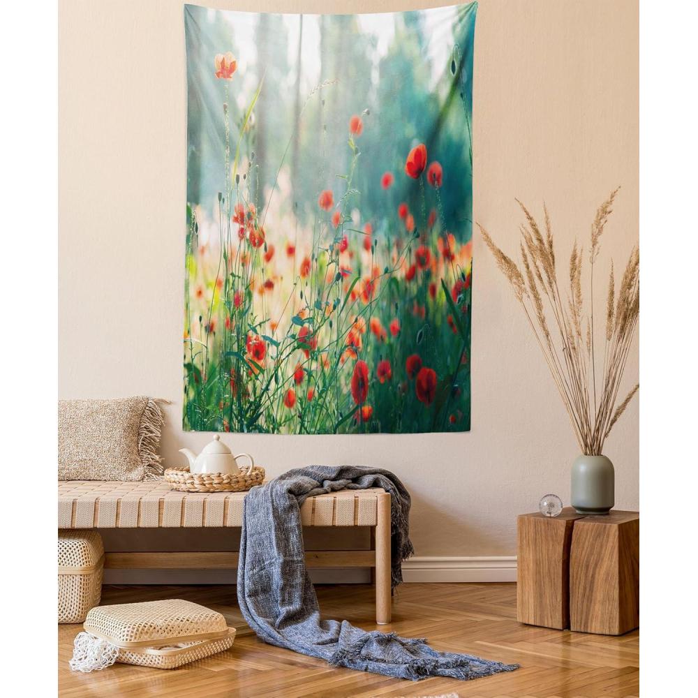 imageAmbesonne Antique Tapestry Old World Map Texture Nostalgic Plan Atlas Trace of Life Wide Wall Hanging for Bedroom Living Room Dorm 60 X 40 Khaki BeigeRed Green Yellow