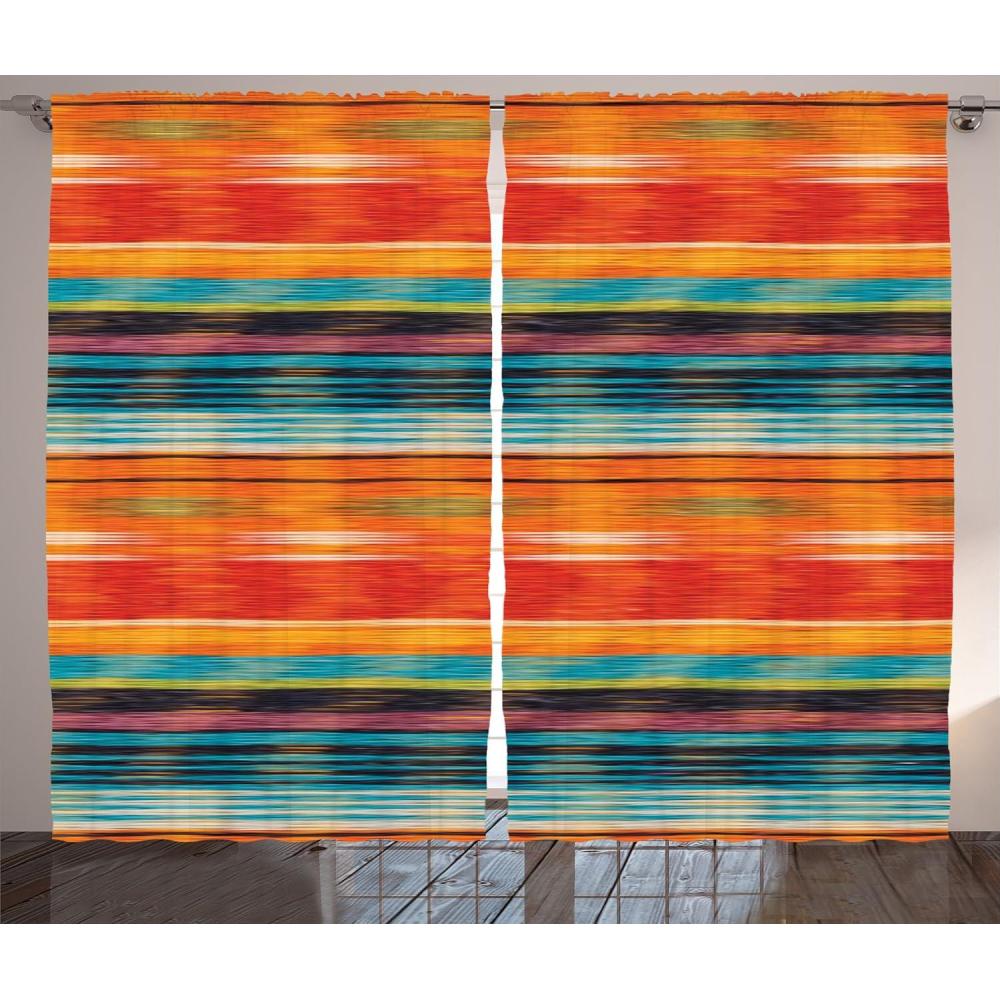 imageAmbesonne English Garden Curtains Abstract Backdrop Floral Rose Swirls Ivy with Leaves Spring Living Room Bedroom Window Drapes 2 Panel Set 108 X 63 Vermilion GreyOrange Aqua