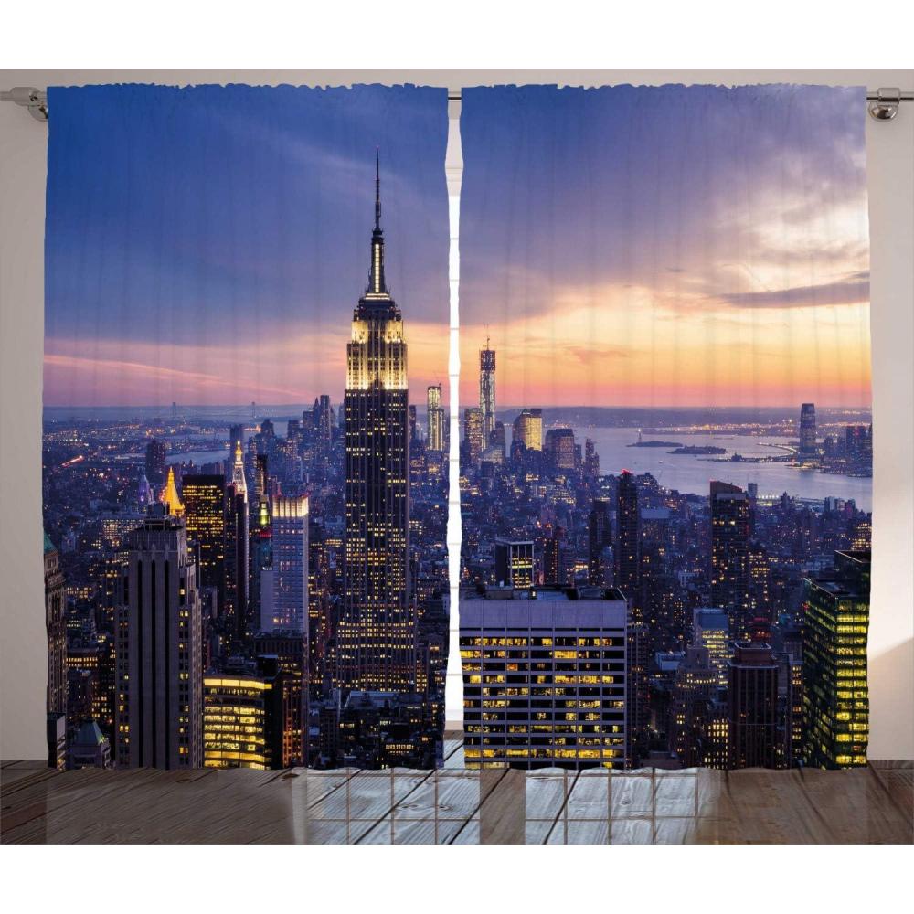 imageAmbesonne English Garden Curtains Abstract Backdrop Floral Rose Swirls Ivy with Leaves Spring Living Room Bedroom Window Drapes 2 Panel Set 108 X 63 Vermilion GreyOrange Blue