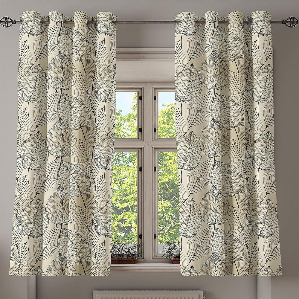imageAmbesonne Flamingo Grommet Curtain Realistic Drawing Style Animals on Geometrical Backdrop with Pink Triangles Decorative 2Panel Window Drapes for Bedroom Living Room 50 x 54 Pink Peach WhiteBeige Black
