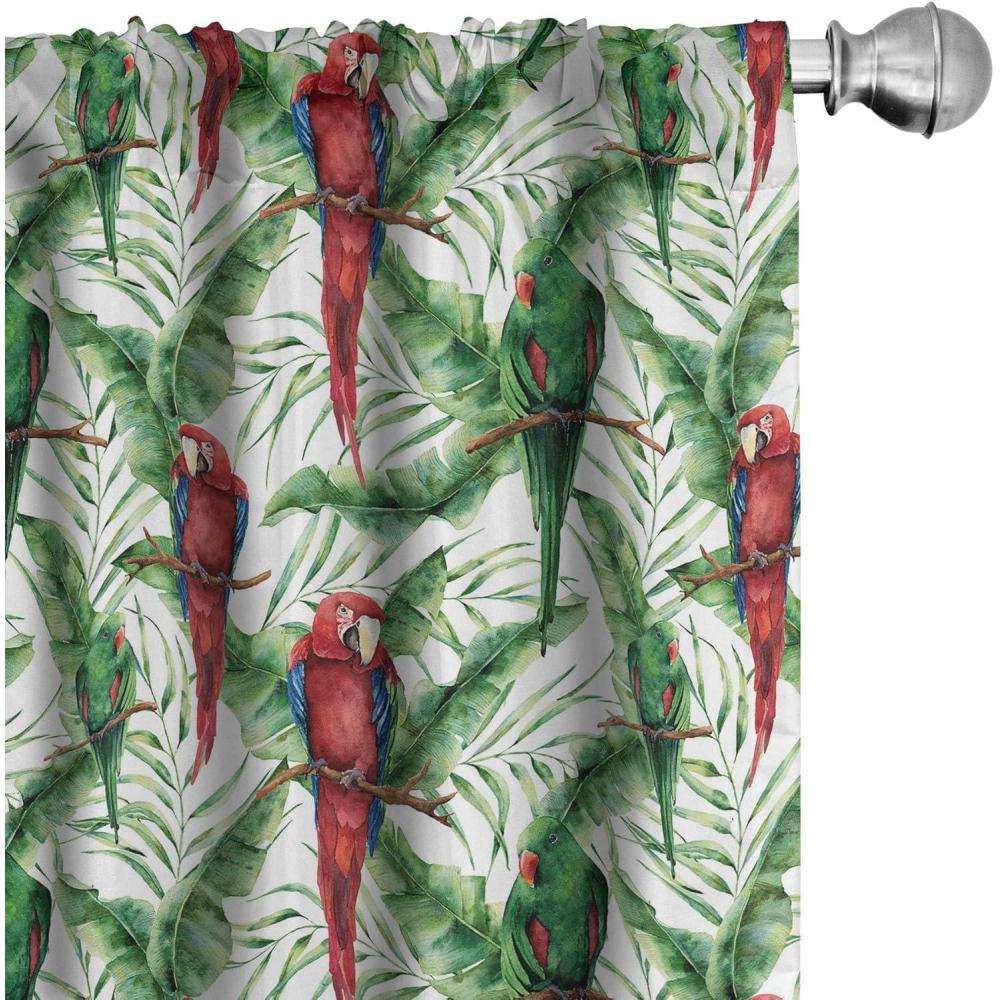 imageAmbesonne Giraffe Curtains Animal Print with African Tree Cartoon Concept Nature Art on Neutral Stripes Window Treatments 2 Panel Set for Living Room Bedroom Pair of 28 x 63 Green Camel TanFern Green and Dark Pink