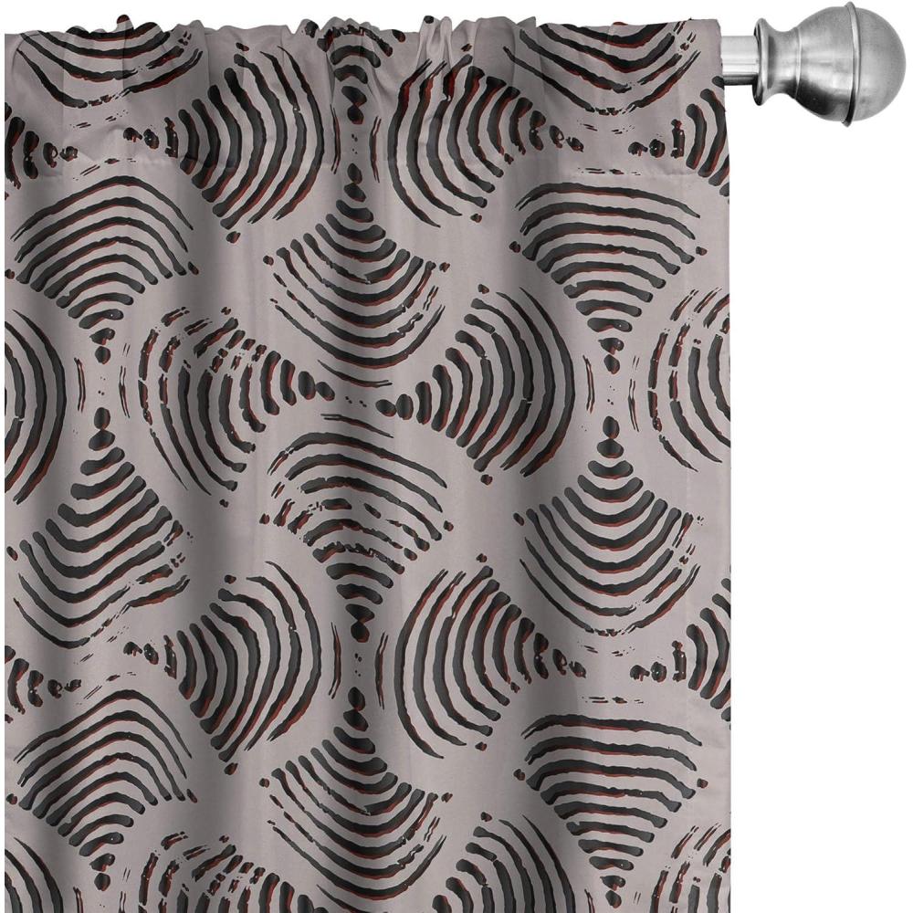 imageAmbesonne Giraffe Curtains Animal Print with African Tree Cartoon Concept Nature Art on Neutral Stripes Window Treatments 2 Panel Set for Living Room Bedroom Pair of 28 x 63 Green Camel TanWarm Taupe and Slate Blue