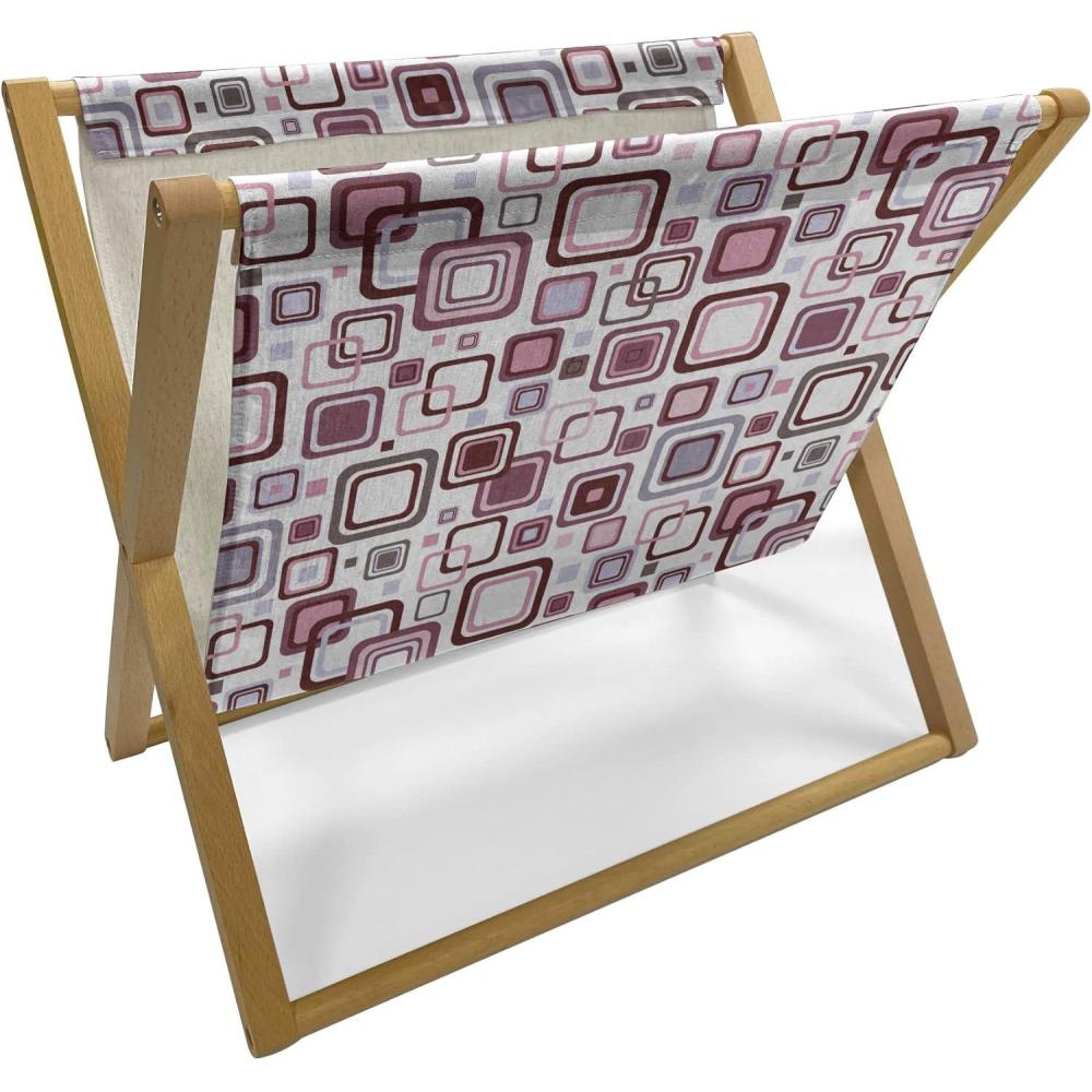 imageAmbesonne I Love You Magazine and Book Holder Romance Pattern with Heart Forms and Love Words Valentines Couples Theme Floor Rack Decor for Interior of Home amp Office 22 x 19 Magenta Dark GreyBrown Purple Grey