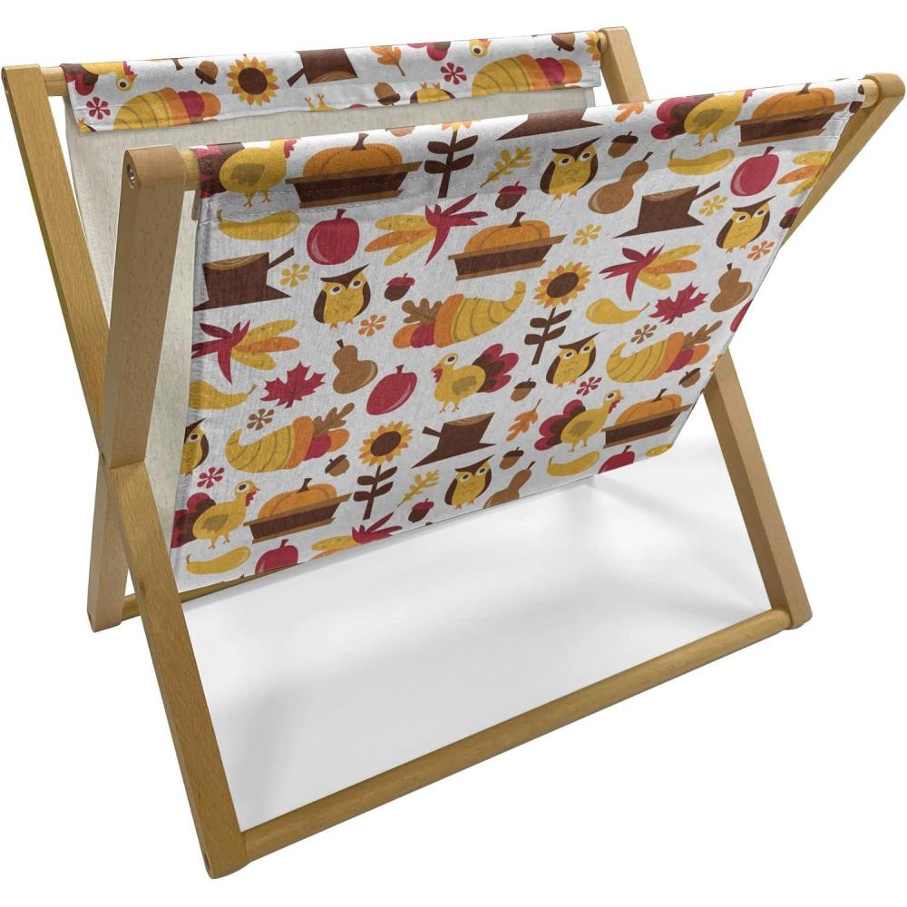 imageAmbesonne I Love You Magazine and Book Holder Romance Pattern with Heart Forms and Love Words Valentines Couples Theme Floor Rack Decor for Interior of Home amp Office 22 x 19 Magenta Dark GreyOrange Red Brown