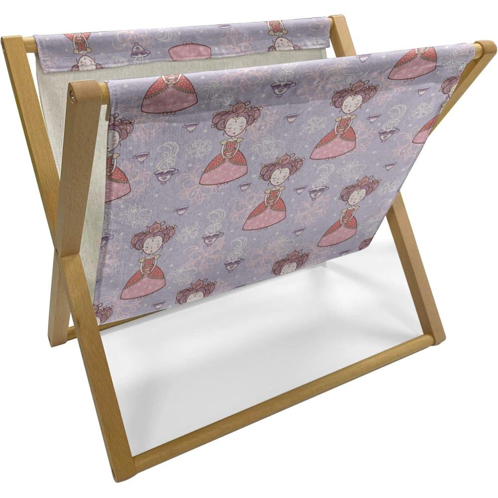 imageAmbesonne I Love You Magazine and Book Holder Romance Pattern with Heart Forms and Love Words Valentines Couples Theme Floor Rack Decor for Interior of Home amp Office 22 x 19 Magenta Dark GreyLilac Pink Coral