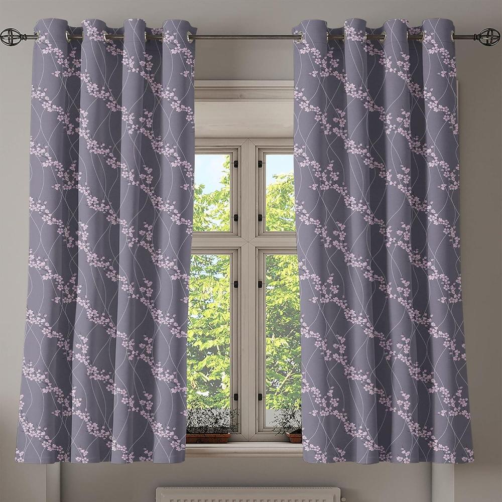 imageAmbesonne Peach Grommet Curtain Geometrical Design Squares with Various Shapes and Sizes Colorful Image Abstract Decorative 2Panel Window Drapes for Bedroom Living Room 50 x 63 Purple CoralTaupe Pale Pink