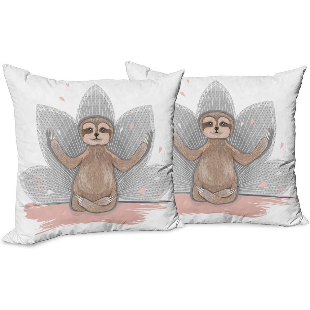 imageAmbesonne Western Decorative Throw Pillow Case Pack of 2 Traditional Rodeo Cowboy Hat and Cowgirl Boots Retro Grunge Background Art Photo Couch Bedroom Living Room Cushion Cover 20 Brown BlackBrown Pink