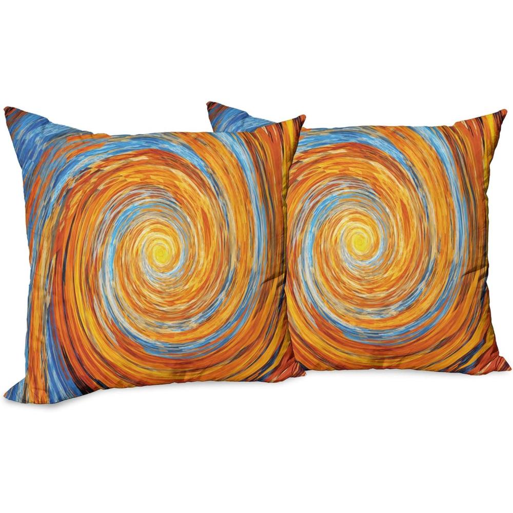 imageAmbesonne Western Decorative Throw Pillow Case Pack of 2 Traditional Rodeo Cowboy Hat and Cowgirl Boots Retro Grunge Background Art Photo Couch Bedroom Living Room Cushion Cover 20 Brown BlackBlue Orange
