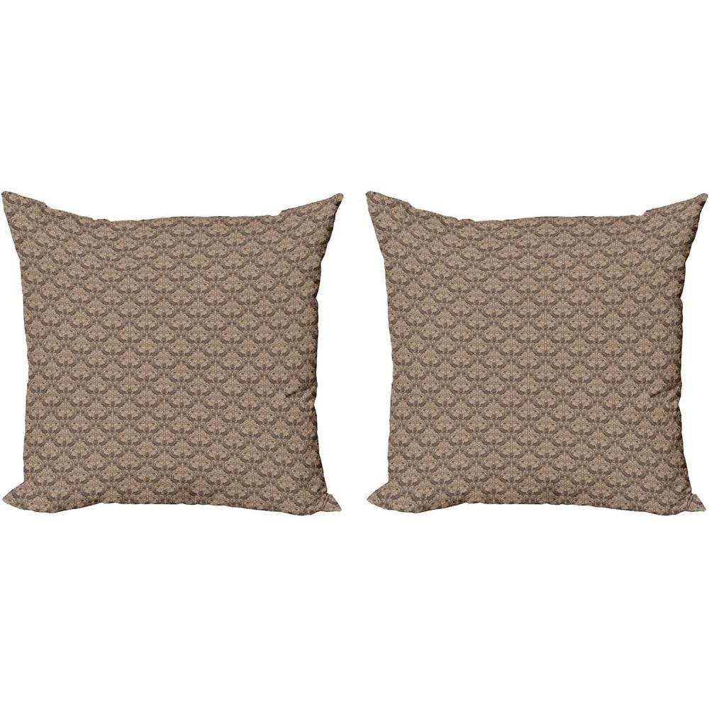 imageAmbesonne Western Decorative Throw Pillow Case Pack of 2 Traditional Rodeo Cowboy Hat and Cowgirl Boots Retro Grunge Background Art Photo Couch Bedroom Living Room Cushion Cover 20 Brown BlackCream Brown