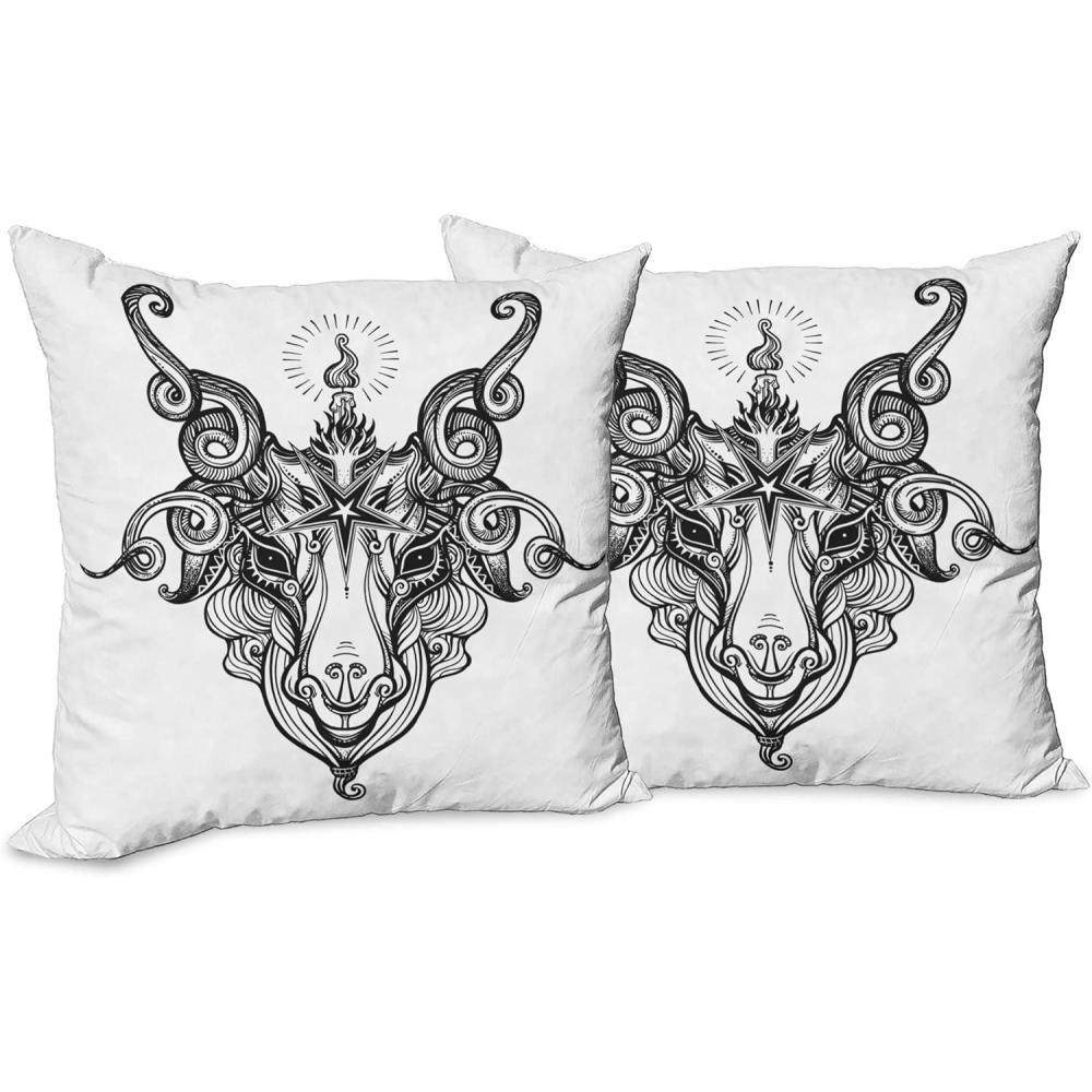 imageAmbesonne Western Decorative Throw Pillow Case Pack of 2 Traditional Rodeo Cowboy Hat and Cowgirl Boots Retro Grunge Background Art Photo Couch Bedroom Living Room Cushion Cover 20 Brown BlackCharcoal Grey