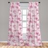 Ambesonne Abstract Modern Art Curtains, Scribble Look Boho Silhouettes Neutral Inspired Forms, Window Treatments 2 Panel Set for Living Room Bedroom, Pair of – 28″ x 84″, Pale Lavender and Off White(Hot Pink Coral and Soft Pink)