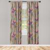Ambesonne Abstract Modern Art Curtains, Scribble Look Boho Silhouettes Neutral Inspired Forms, Window Treatments 2 Panel Set for Living Room Bedroom, Pair of – 28″ x 84″, Pale Lavender and Off White(Pink Quartz and Fawn)