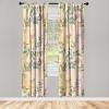 Ambesonne Abstract Modern Art Curtains, Scribble Look Boho Silhouettes Neutral Inspired Forms, Window Treatments 2 Panel Set for Living Room Bedroom, Pair of – 28″ x 84″, Pale Lavender and Off White(Peach Pale Pink)