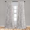 Ambesonne Abstract Modern Art Curtains, Scribble Look Boho Silhouettes Neutral Inspired Forms, Window Treatments 2 Panel Set for Living Room Bedroom, Pair of – 28″ x 84″, Pale Lavender and Off White(Pale Lavender and Off White)