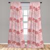 Ambesonne Abstract Modern Art Curtains, Scribble Look Boho Silhouettes Neutral Inspired Forms, Window Treatments 2 Panel Set for Living Room Bedroom, Pair of – 28″ x 84″, Pale Lavender and Off White(Pale Ruby Rose Blush)