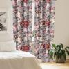 Ambesonne Abstract Modern Art Curtains, Scribble Look Boho Silhouettes Neutral Inspired Forms, Window Treatments 2 Panel Set for Living Room Bedroom, Pair of – 28″ x 84″, Pale Lavender and Off White(Pale Mauve and Dark Pink)