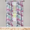 Ambesonne Abstract Modern Art Curtains, Scribble Look Boho Silhouettes Neutral Inspired Forms, Window Treatments 2 Panel Set for Living Room Bedroom, Pair of – 28″ x 84″, Pale Lavender and Off White(Magenta Cadet Blue Plum)