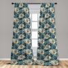 Ambesonne Abstract Modern Art Curtains, Scribble Look Boho Silhouettes Neutral Inspired Forms, Window Treatments 2 Panel Set for Living Room Bedroom, Pair of – 28″ x 84″, Pale Lavender and Off White(Slate Blue and Dark Teal)