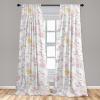 Ambesonne Abstract Modern Art Curtains, Scribble Look Boho Silhouettes Neutral Inspired Forms, Window Treatments 2 Panel Set for Living Room Bedroom, Pair of – 28″ x 84″, Pale Lavender and Off White(Mustard Pale Pink and White)