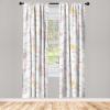 Ambesonne Abstract Modern Art Curtains, Scribble Look Boho Silhouettes Neutral Inspired Forms, Window Treatments 2 Panel Set for Living Room Bedroom, Pair of – 28″ x 84″, Pale Lavender and Off White(Mustard Pale Pink and White)