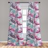 Ambesonne Abstract Modern Art Curtains, Scribble Look Boho Silhouettes Neutral Inspired Forms, Window Treatments 2 Panel Set for Living Room Bedroom, Pair of – 28″ x 84″, Pale Lavender and Off White(Magenta Cadet Blue Plum)